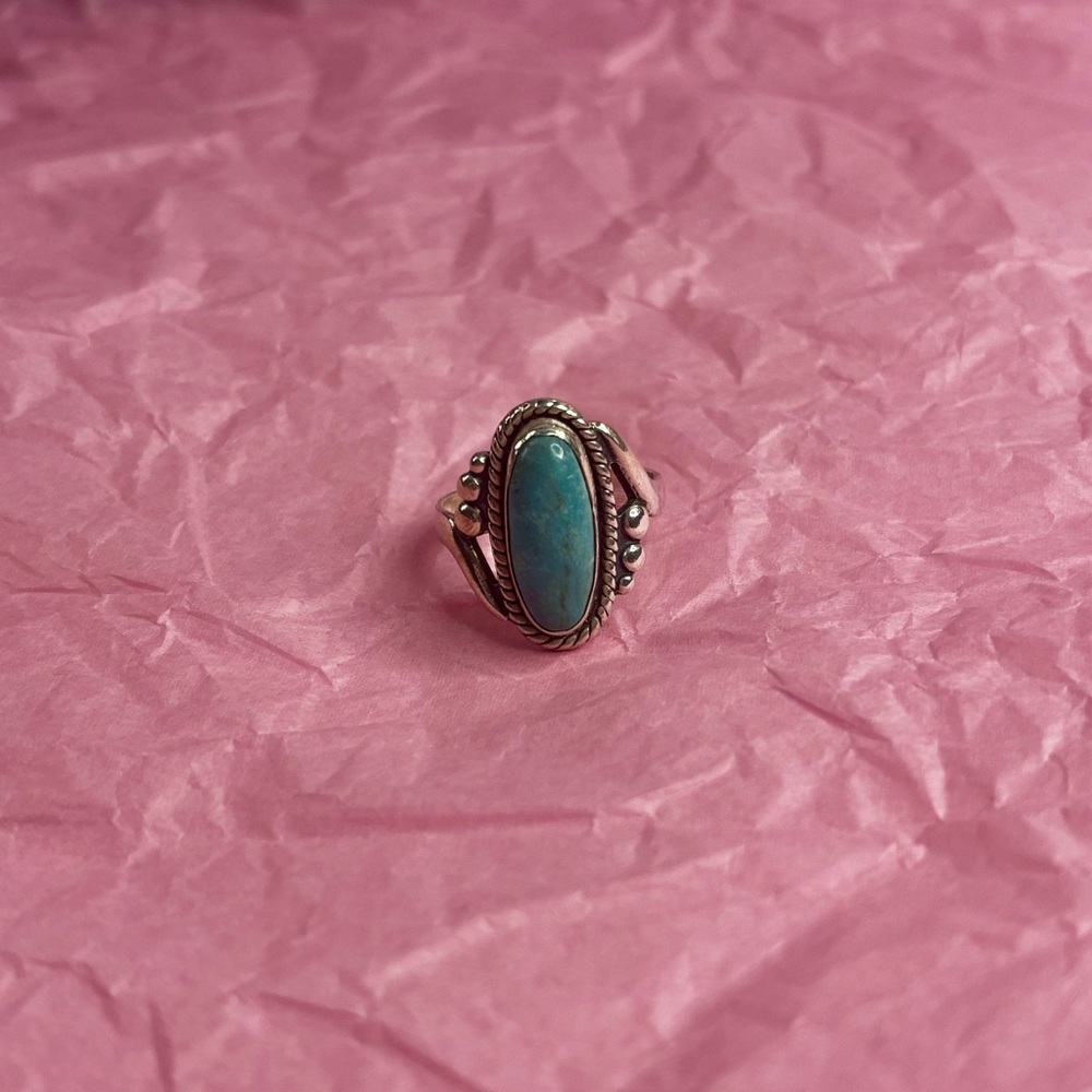 🖤Vintage 1950's Turquoise Sterling Silver Ring🖤